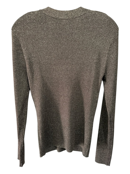 Rails Size Large Gold Rayon & Viscose Rib Knit Button Front Cardigan Sweater Gold / Large