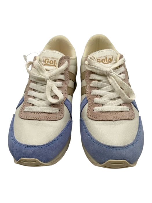 Gola Shoe Size 9 Baby Blue, Pink & Multi Leather & Suede round toe Logo Sneakers Baby Blue, Pink & Multi / 9