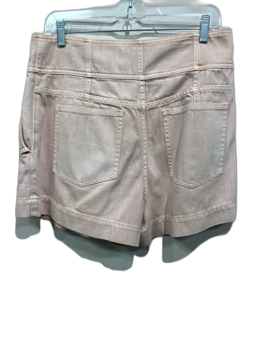 Ulla Johnson Size 8 orange wash Cotton Denim Square Neck Crop Short Set orange wash / 8