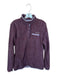 Columbia Size M Purple & Lilac Polyester Chevron Quarter Button Fleece Jacket Purple & Lilac / M