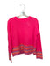 Brodie Size M neon pink & multi Cashmere Stripped Detail Knit Sweater neon pink & multi / M