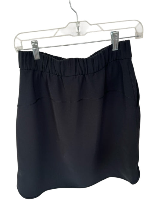 Lululemon Size 8 Black Polyester Blend Pockets Draw String Waist Skirt Black / 8