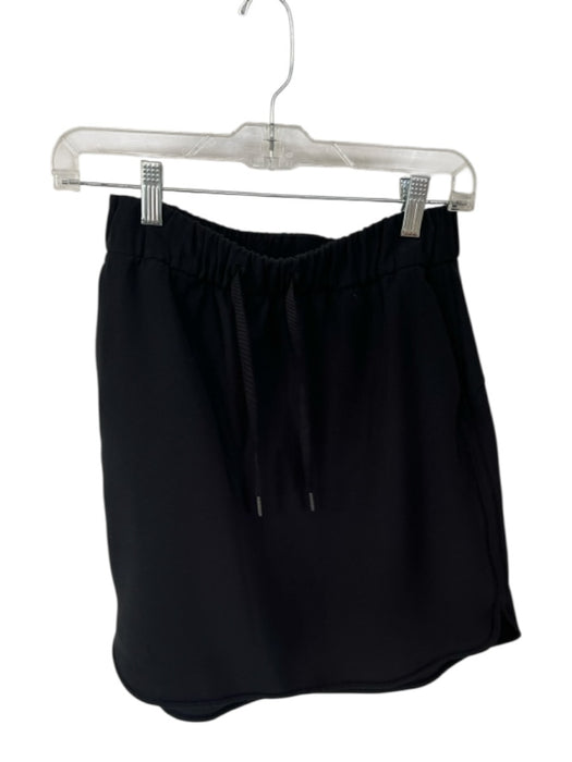 Lululemon Size 8 Black Polyester Blend Pockets Draw String Waist Skirt Black / 8