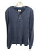 Marine Layer Size M Blue Cotton Blend Solid Henley Men's Long Sleeve Shirt M