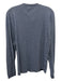 Marine Layer Size M Blue Cotton Blend Solid Henley Men's Long Sleeve Shirt M