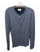 Marine Layer Size M Blue Cotton Blend Solid Henley Men's Long Sleeve Shirt M