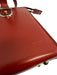 Jack Georges Red Leather Zip Top Two Handles Silver Tone Hardware Tote Bag Red