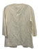 Krizia Size 38 Cream White Linen Blend Half Sleeve Open Front Pockets Jacket Cream White / 38