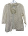 Krizia Size 38 Cream White Linen Blend Half Sleeve Open Front Pockets Jacket Cream White / 38