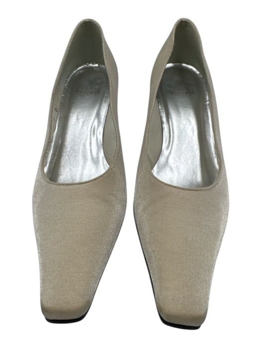 Stuart Weitzman Shoe Size 7 Champagne Beige textile upper Shimmer Low Heel Pumps Champagne Beige / 7