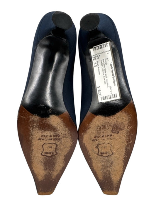 Stuart Weitzman Shoe Size 8.5 Navy Blue textile upper Low Heel Pumps Navy Blue / 8.5