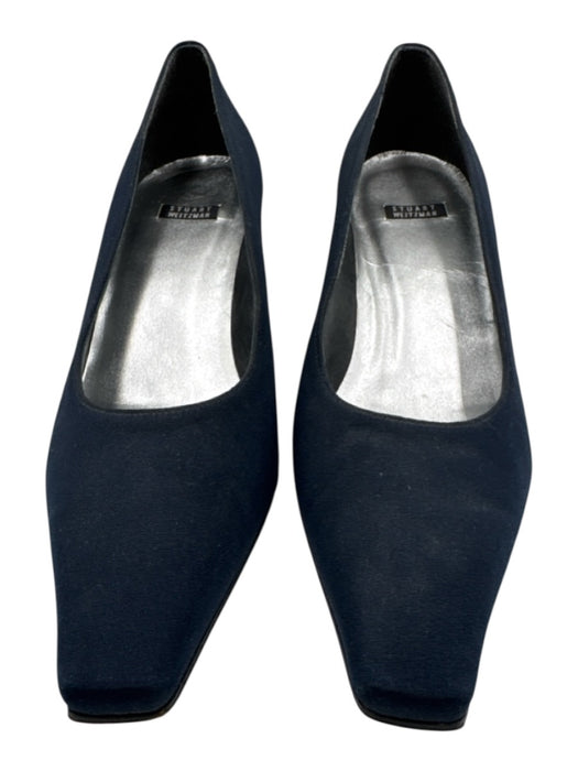Stuart Weitzman Shoe Size 8.5 Navy Blue textile upper Low Heel Pumps Navy Blue / 8.5