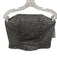 Chetta B Size 6 Black, Silver & Beige Nylon Strapless Beaded & Sequined Top Black, Silver & Beige / 6