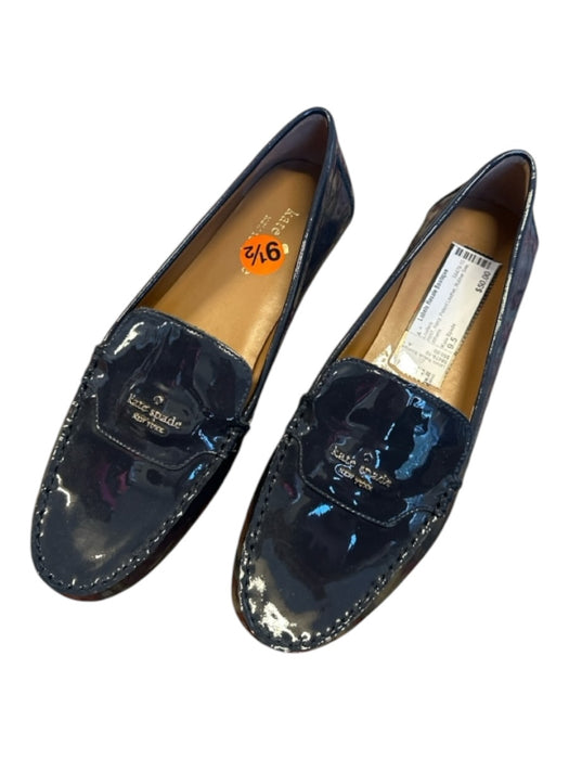 Kate Spade Shoe Size 9.5 Navy Patent Leather Rubber Sole Loafers