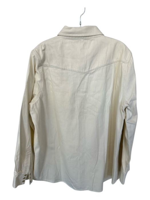 Tuckernuck Size XXL Cream Cotton Long Sleeve Snap buttons Top Cream / XXL