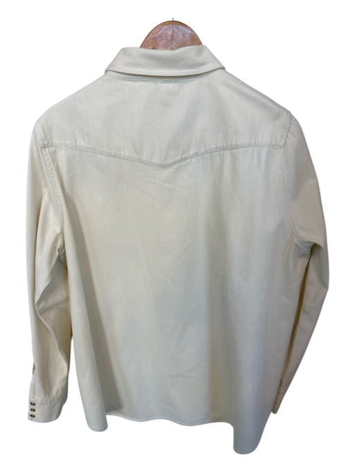 Tuckernuck Size XXL Cream Cotton Long Sleeve Snap Button Top Cream / XXL