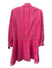 Alice + Olivia Size 10 Pink Cotton Laser Cut Quarter Button Embroidered Dress Pink / 10