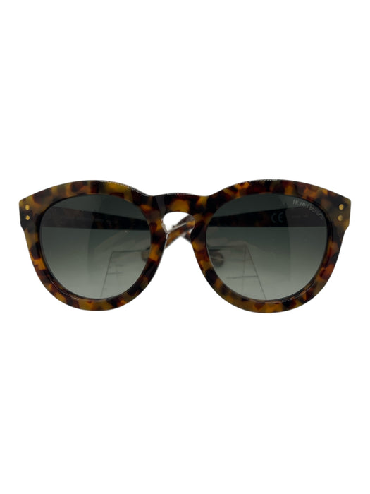 Henri Bendel tortoise round Black Lens Sunglasses tortoise