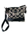 Coach Gray & Black Canvas Monogram Crossbody Zip closure Silver hardware Bag Gray & Black / M