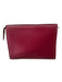 Henri Bendel Burgundy Pebble Leather Studs Zipper Purse Burgundy / Medium