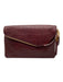 Henri Bendel Burgundy Pebble Leather Croc Detail Zipper Gold Hardware Purse Burgundy / Small