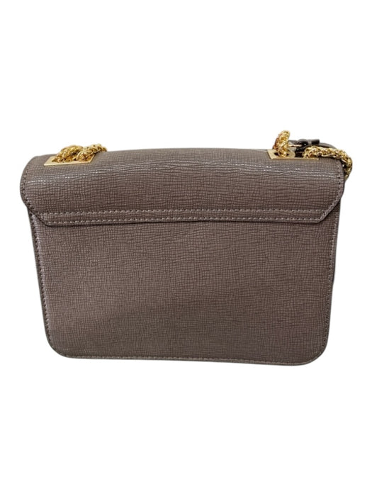 Henri Bendel Mauve Brown Coated Canvas Gold hardware Studs Adjustable Purse Mauve Brown / Small