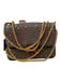 Henri Bendel Mauve Brown Coated Canvas Gold hardware Studs Adjustable Purse Mauve Brown / Small