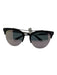 Henri Bendel Burgundy & Silver Cat Eye Mirrored Sunglasses Burgundy & Silver