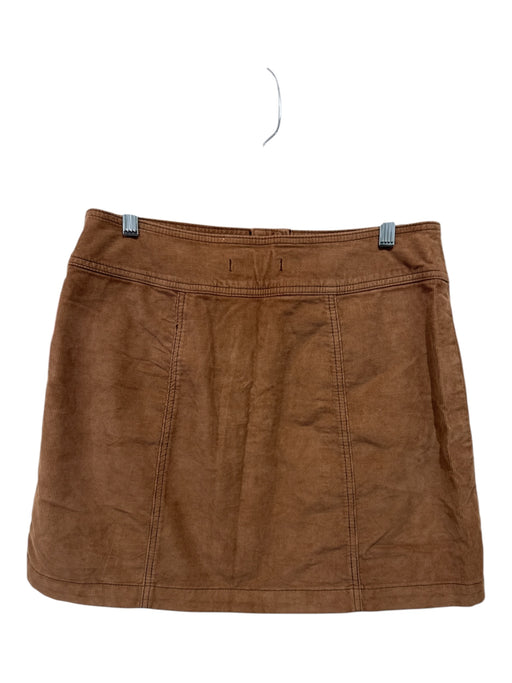 Free People Size 10 light brown Cotton Blend Corduroy Patch Pocket Mini Skirt light brown / 10
