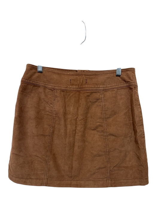 Free People Size 10 light brown Cotton Blend Corduroy Patch Pocket Mini Skirt light brown / 10