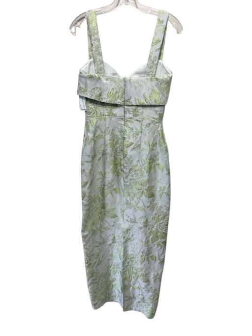 Lula Kate Size 2 Pale Green Jacquard Floral Gathered Bust column Gown Pale Green / 2
