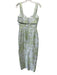 Lula Kate Size 2 Pale Green Jacquard Floral Gathered Bust column Gown Pale Green / 2