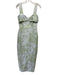Lula Kate Size 2 Pale Green Jacquard Floral Gathered Bust column Gown Pale Green / 2