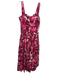 Cara Cara Size 8 fuchsia pink & white Cotton Floral bustier Maxi Dress fuchsia pink & white / 8