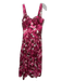 Cara Cara Size 8 fuchsia pink & white Cotton Floral bustier Maxi Dress fuchsia pink & white / 8