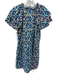 Olivia James Size M Blue, Red, Yellow Cotton Abstract Drawstring Waist Dress Blue, Red, Yellow / M
