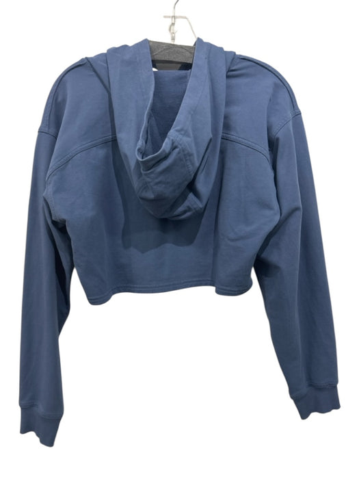 Lululemon Size 8 Slate Blue Cotton Blend Crop Hoodie Long Sleeve Jacket Slate Blue / 8