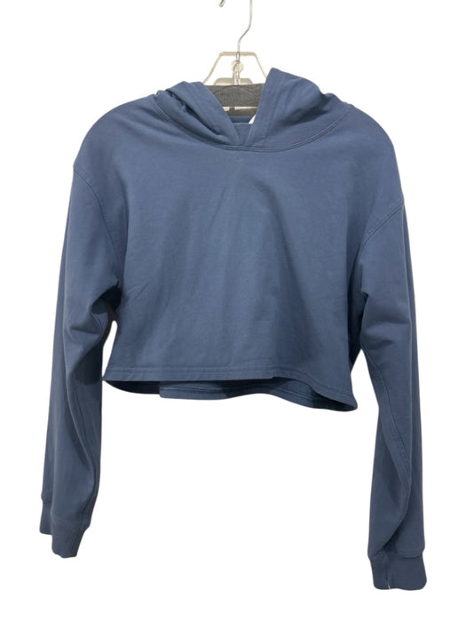 Lululemon Size 8 Slate Blue Cotton Blend Crop Hoodie Long Sleeve Jacket Slate Blue / 8
