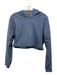 Lululemon Size 8 Slate Blue Cotton Blend Crop Hoodie Long Sleeve Jacket Slate Blue / 8