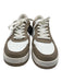 Alo Shoe Size 7 Taupe & White Leather Pebbled Leather Low Top Laces Sneakers Taupe & White / 7