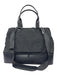 Beis Black Canvas PU Leather Trim Zip closure shoulder strap Bag Black / Medium