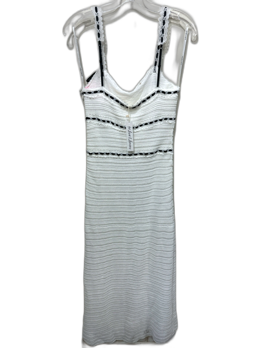 For Love & Lemons Size M White & Black Polyester & Cotton Knit Sleeveless Dress White & Black / M