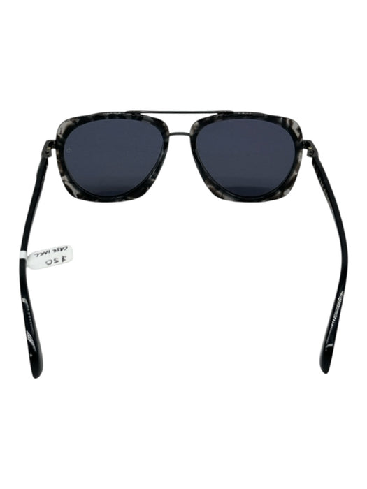 Rag & Bone Black & Gray Metal & Acetate Tortoiseshell Aviator Sunglasses Black & Gray