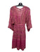 Missoni Size 38 Pink & Multi Polyamide & Viscose Blend V Neck Surplice Dress Pink & Multi / 38