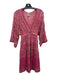 Missoni Size 38 Pink & Multi Polyamide & Viscose Blend V Neck Surplice Dress Pink & Multi / 38