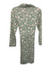 Lake Size XS Green, Orange, White Cotton Long Sleeve Floral Print Sash Robe Green, Orange, White / XS