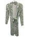 Lake Size XS Green, Orange, White Cotton Long Sleeve Floral Print Sash Robe Green, Orange, White / XS