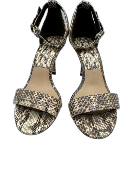 Michael Kors Collection Shoe Size 36 Beige & Gray Embossed Leather Sandals Beige & Gray / 36