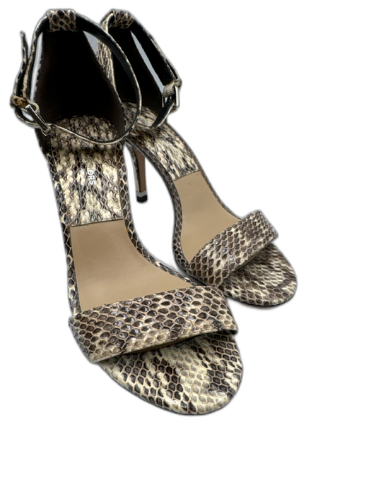 Michael Kors Collection Shoe Size 36 Beige & Gray Embossed Leather Sandals Beige & Gray / 36