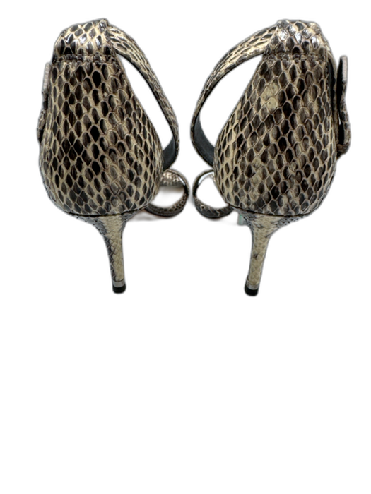 Michael Kors Collection Shoe Size 36 Beige & Gray Embossed Leather Sandals Beige & Gray / 36